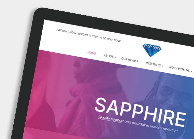 Sapphire  - homepage screenshot